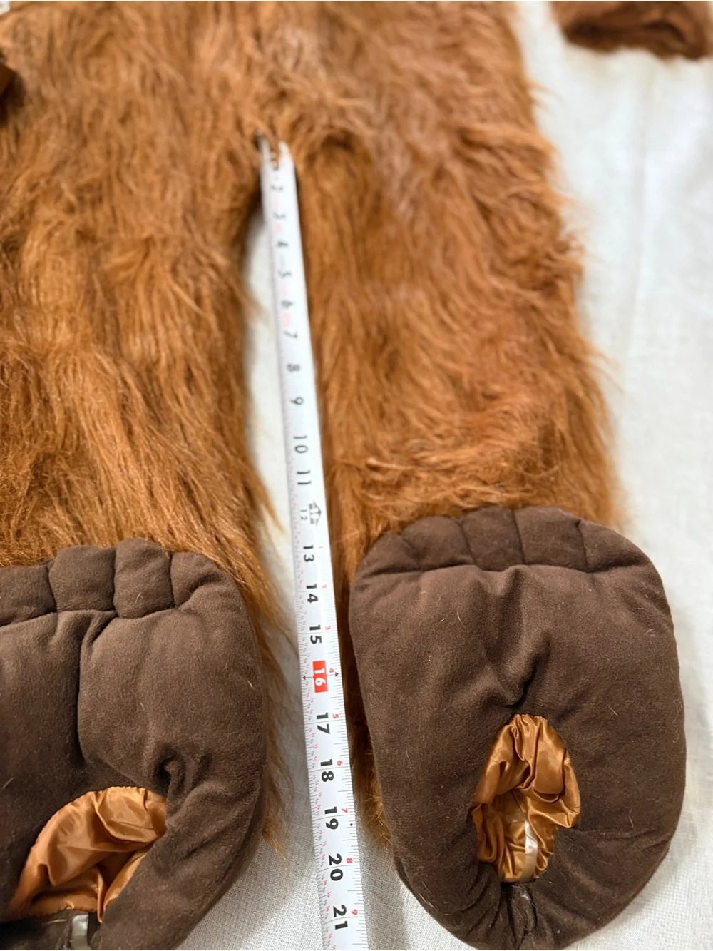 Star Wars Brown Chewbacca Furry One-Piece Hooded Costume - Child XL